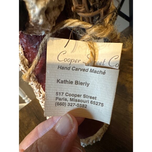 Vintage Handmade Paper Mache Old World Santa Claus Figurine Kathy Bierly 2001 - Picture 5 of 7